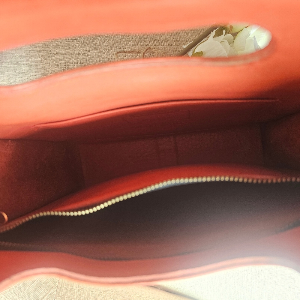 Vintage Coach Bonnie Cashin Metro Stroll Tote Bag # 9004 ( Coral Pink ) - Picture 12 of 15